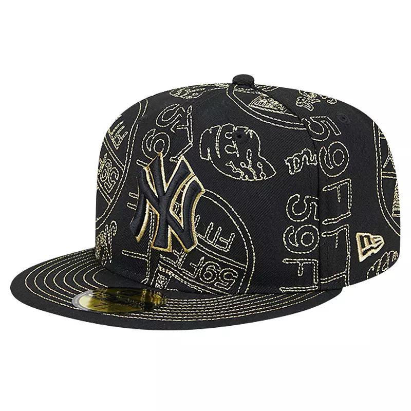 Mens New Era New York Yankees 59FIFTY Day Allover Fitted Hat Product Image