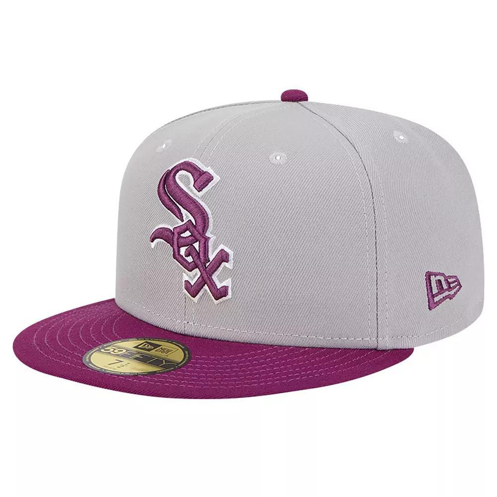 Men's New Era Gray/Purple Chicago White Sox Two-Tone Color Pack 59FIFTY Fitted Hat, Size: 7 3/8, Grey Product Image