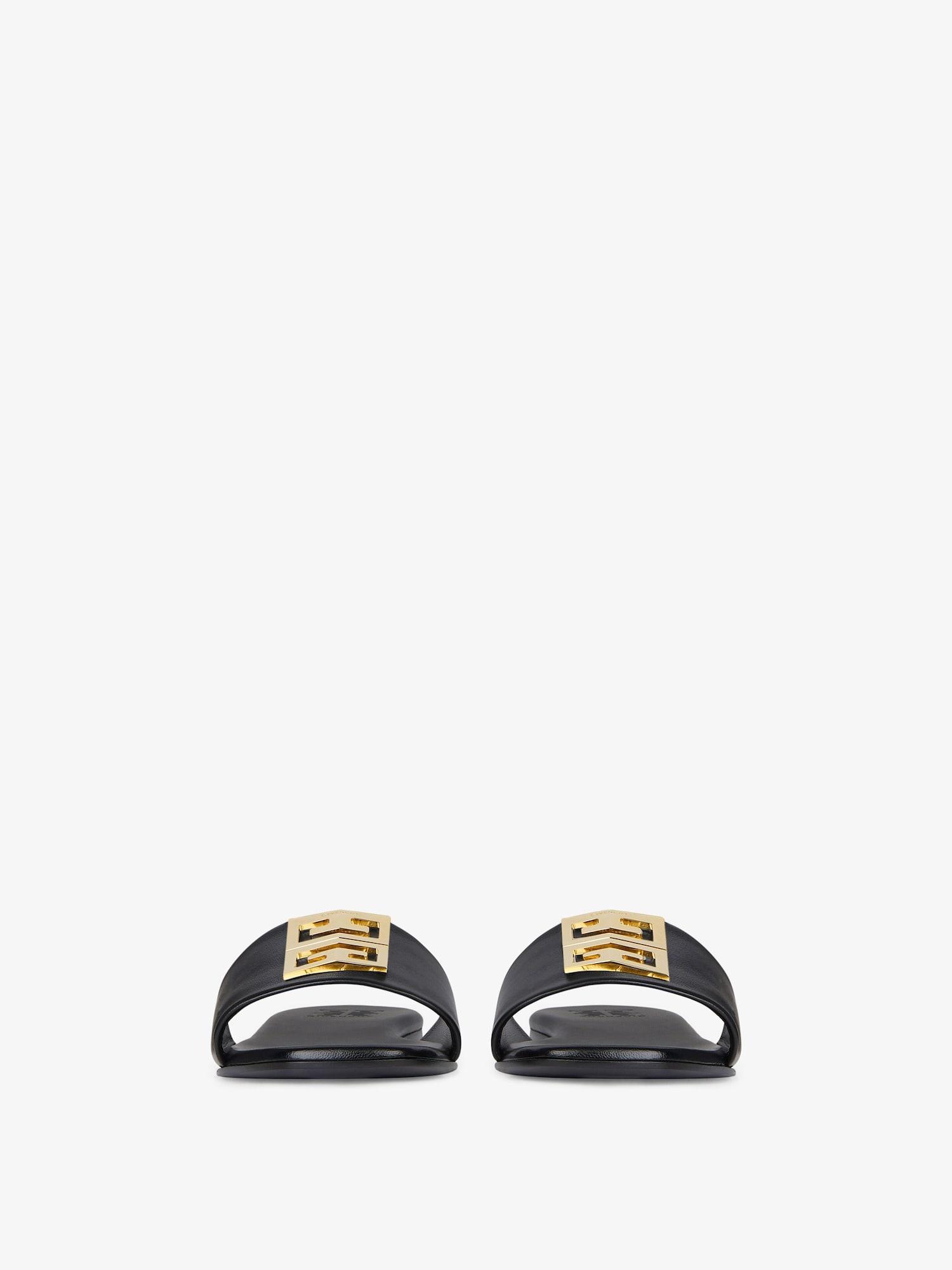 4G flat mules in leather Product Image