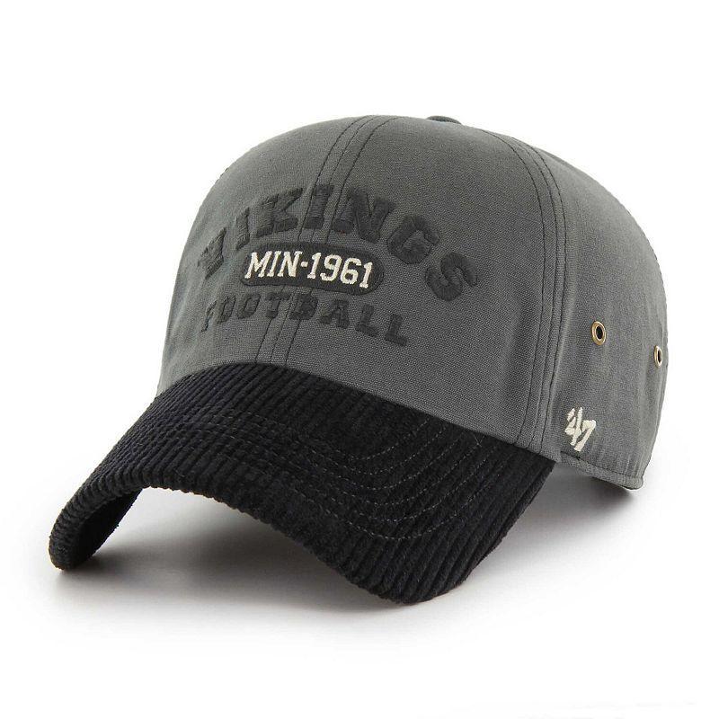 47 Brand Mens Charcoal Las Vegas Raiders Ridgeway Clean Up Adjustable Hat Product Image