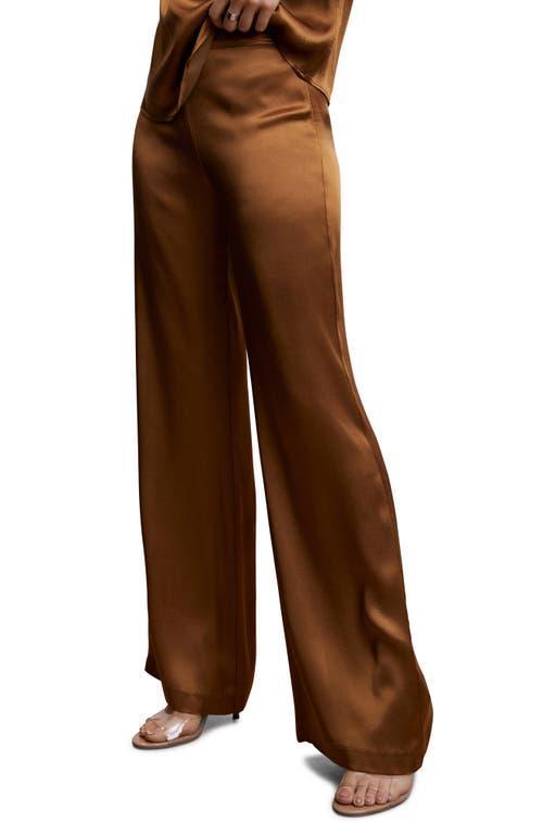 Mango wide leg high rise polka dot tailored pants Product Image