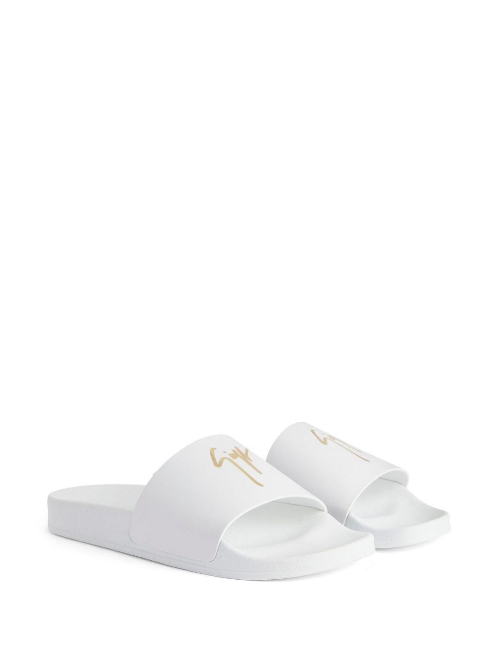 Brett leather logo slides Product Image