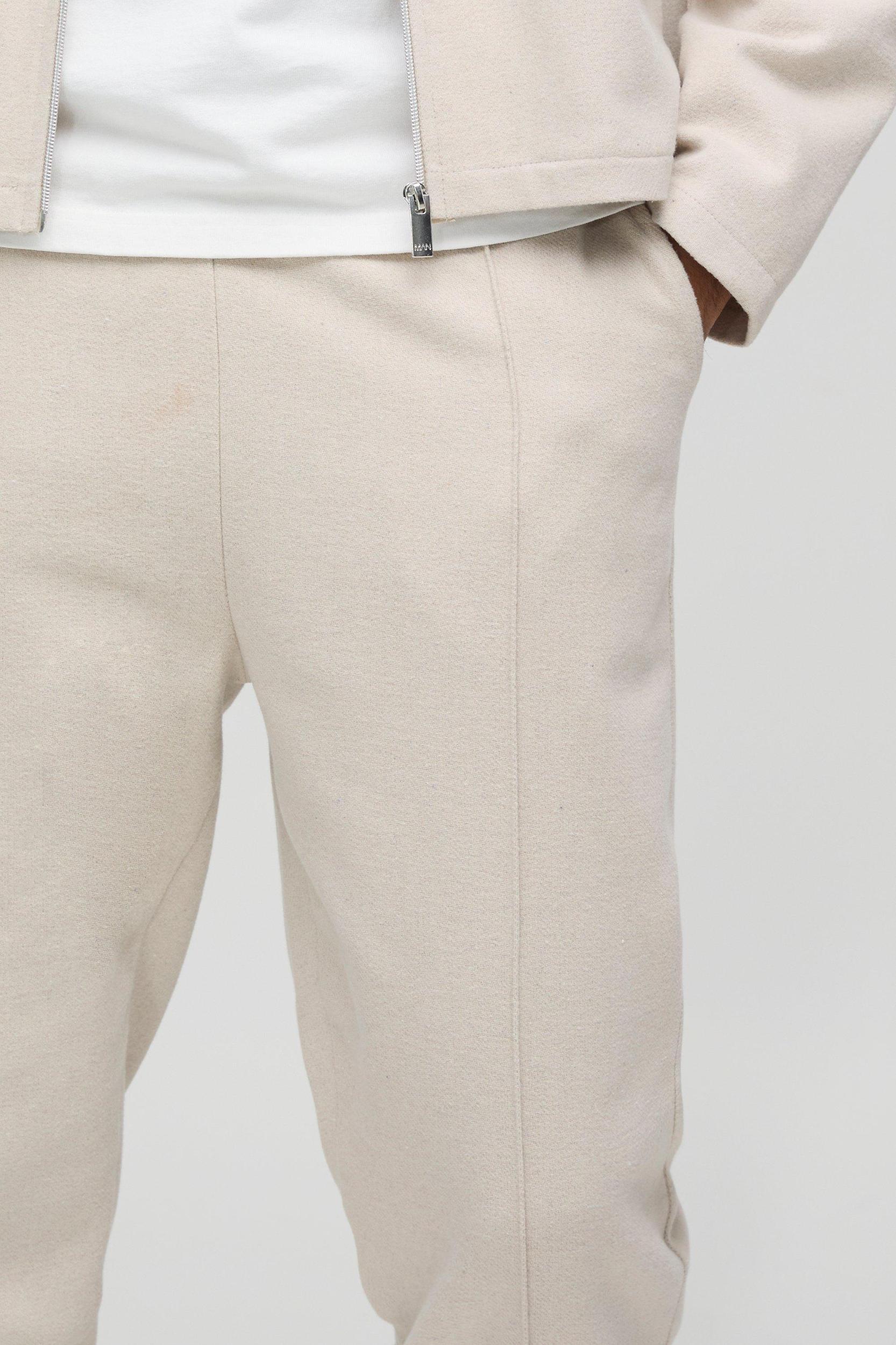 Brushed Slim Fit Pintuck Sweatpants | boohooMAN USA Product Image