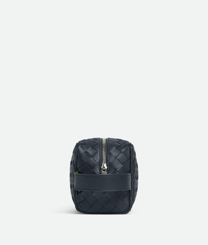 Men's Intrecciato Travel Pouch in Shadow/olive oil Product Image