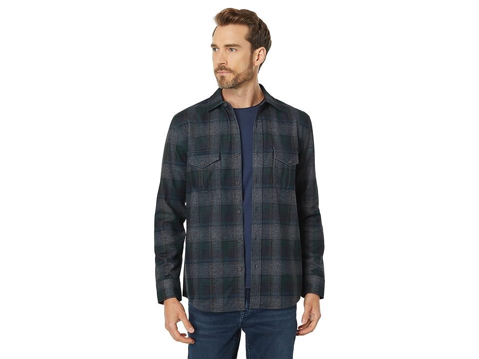 Johnston & Murphy Button Front Plaid Knit Skirt (Charcoal) Men's Clothing Product Image