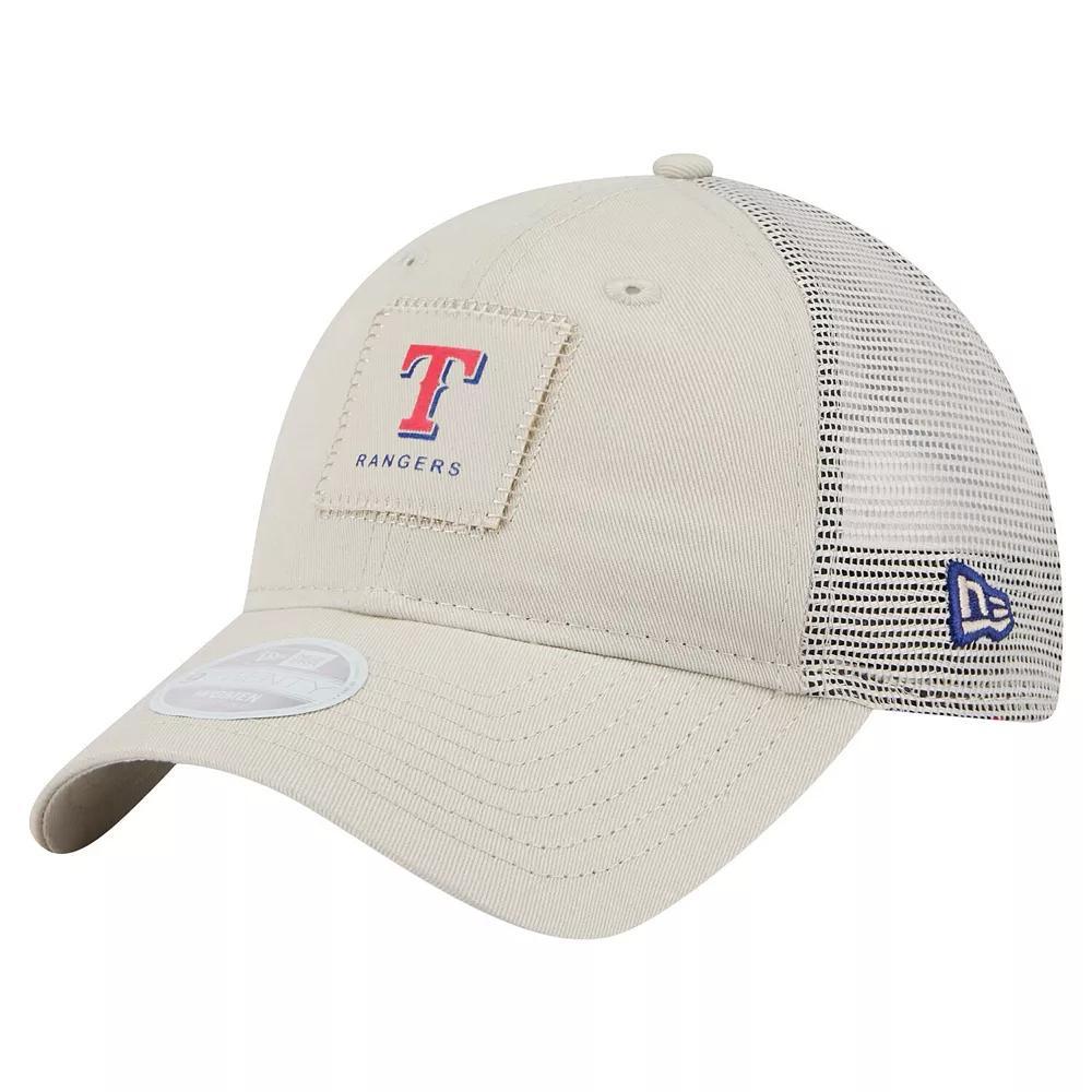Women's New Era  Light Beige Texas Rangers Square Stitch 9TWENTY Adjustable Hat, Lt Bei Product Image