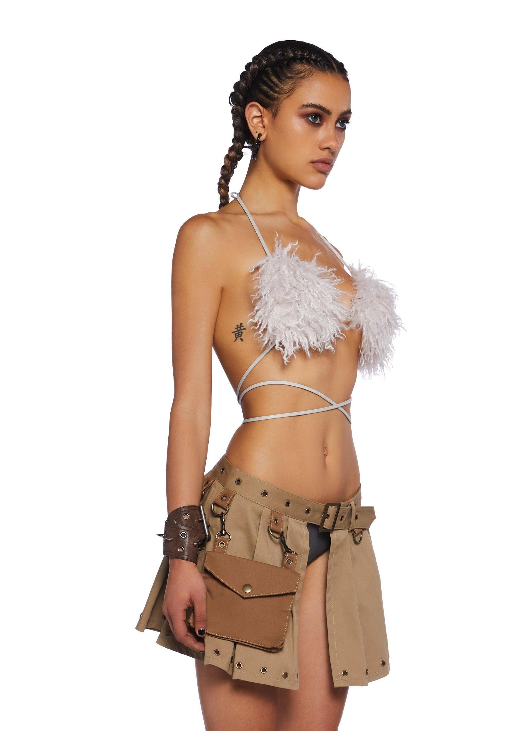 Icy Revival Faux Fur Top - White Male Product Image