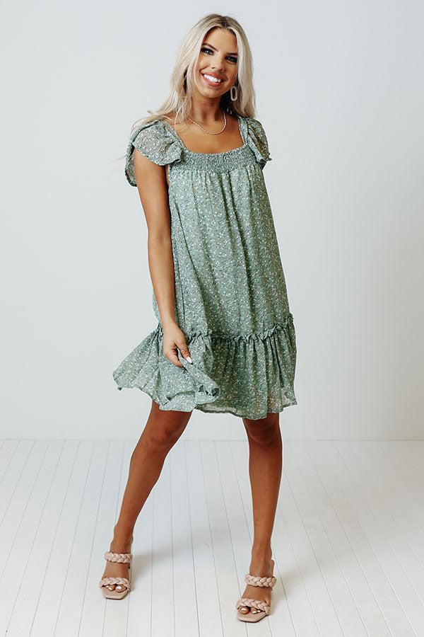 Parade Pretty Shift Dress In Sage Product Image