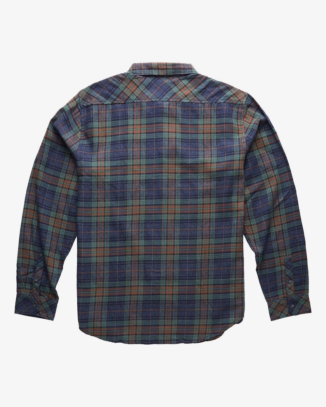 Classic Flannel Long Sleeve Shirt - Navy Male Product Image