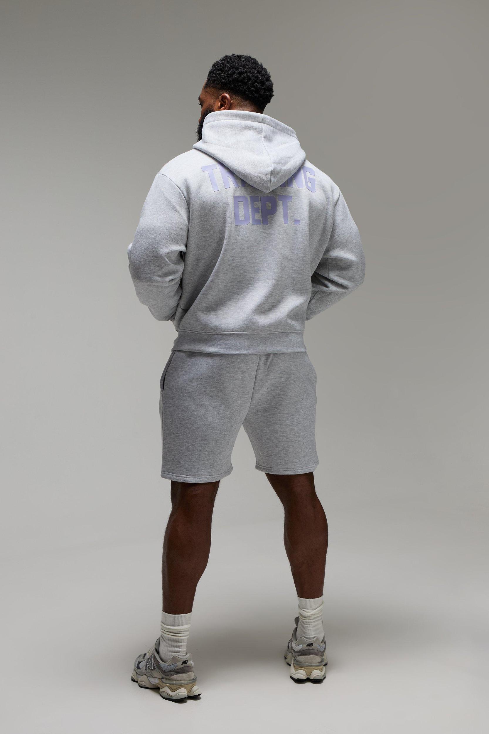 Man Active Training Dept Oversized Boxy Zip Through Hoodie | boohooMAN USA Product Image