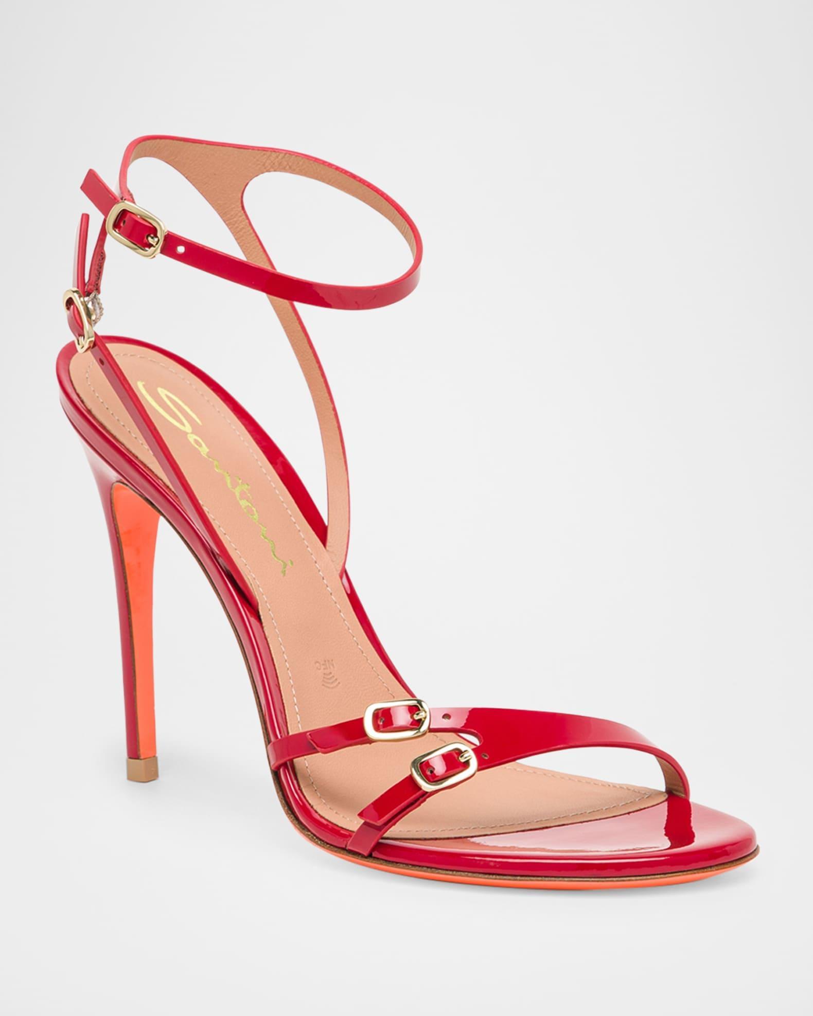 Virna Patent Buckles Strappy Sandals Product Image