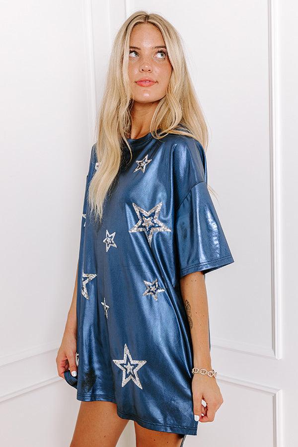 Seeing Stars Sequin Embroidered Mini Dress Product Image