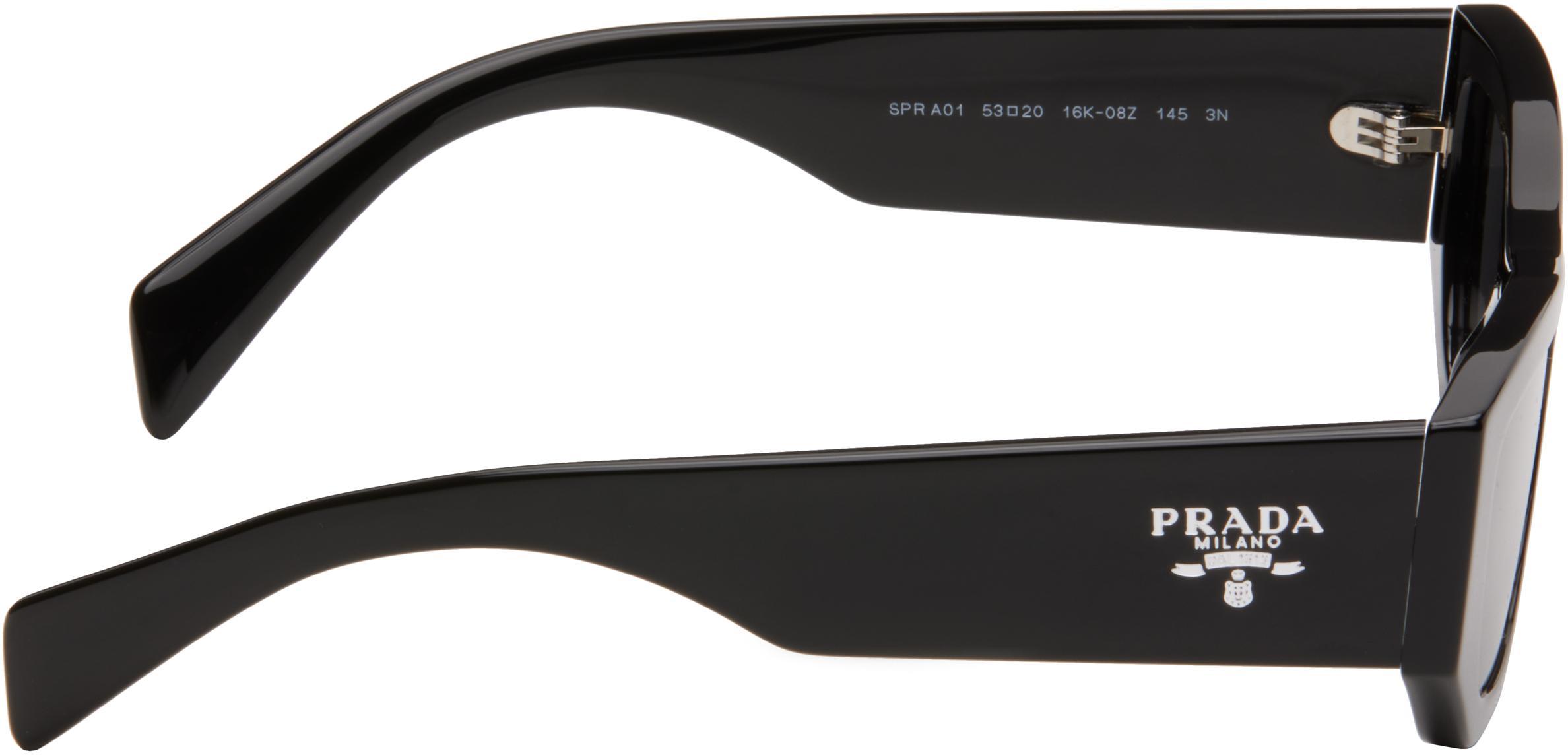 PRADA Black Pillow Cat Eye Acetate Sunglasses Product Image