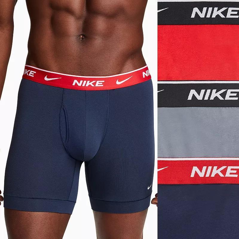 Men's Nike Dri-FIT Essential 3-pack Stretch Boxer Briefs, Size: Small, Obsidian Cool Grey Rd Product Image