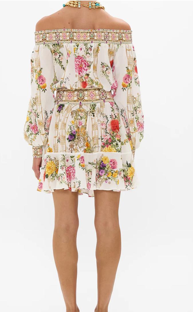 CAMILLA Off Shoulder Dress Egyptian Rose-SALE Product Image