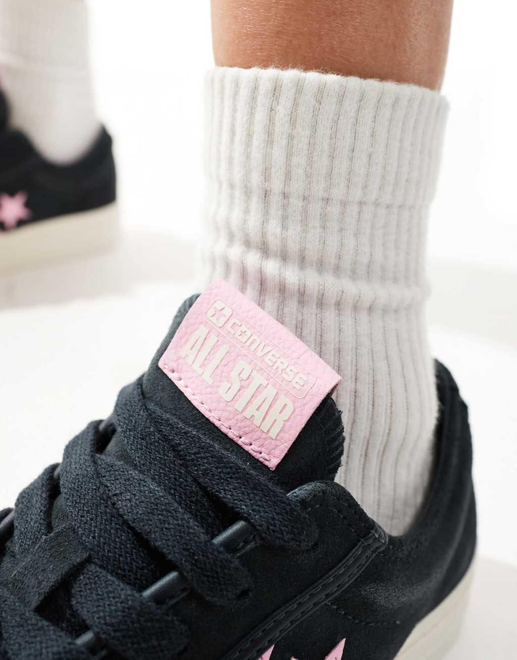 Converse Star Player 76 in navy and pink exclusive to ASOS Product Image