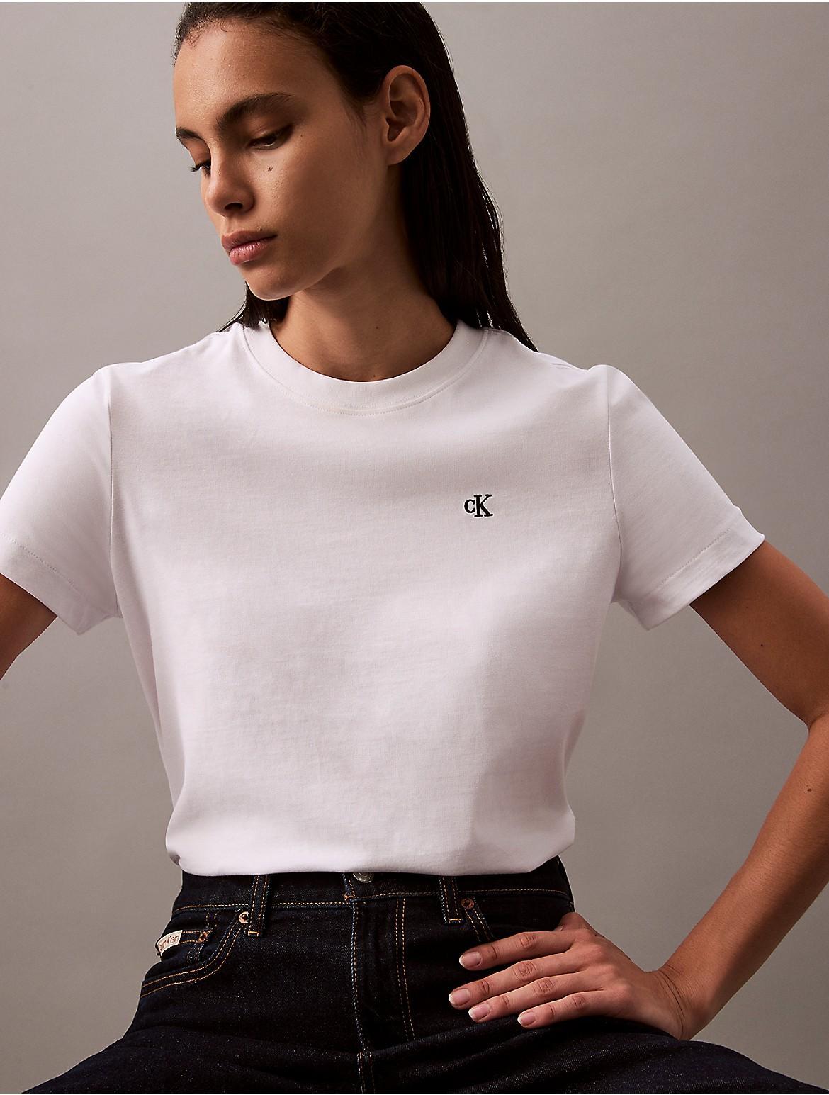 Calvin Klein Womens Archive Logo T-Shirt - Grey Product Image