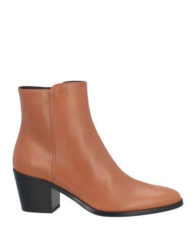 TOD'S Woman Ankle Boots Tan Size 8 Calfskin In Brown Product Image