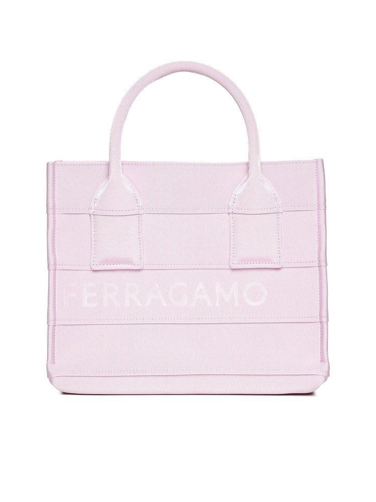 FERRAGAMO Salvatore  Logo Printed Tote Bag In Pink Product Image