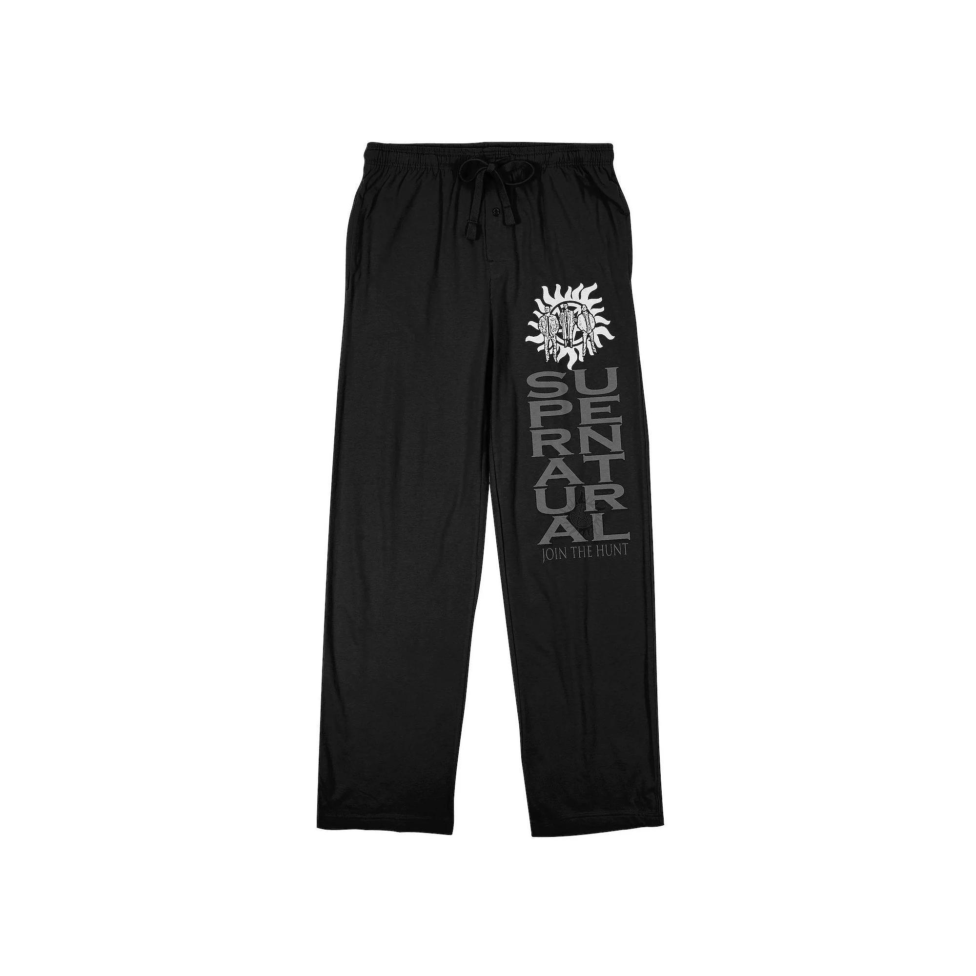 Men's Supernatural Show Title Pajama Pants, Size: XL, Black Product Image