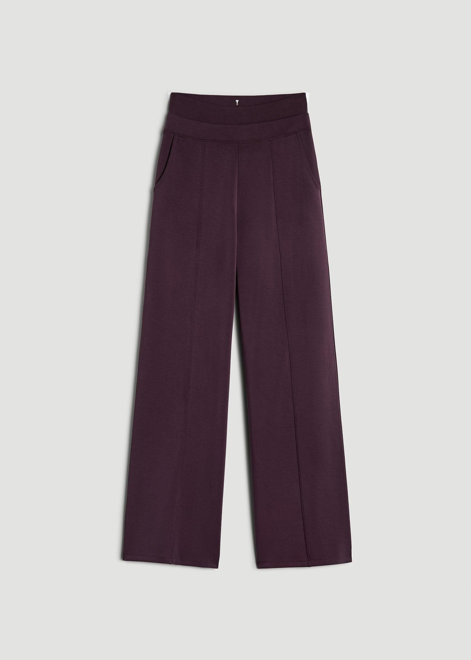 Soft Motion Wide Leg Ultra High Rise Pant for Tall Women in Deep Purple Product Image