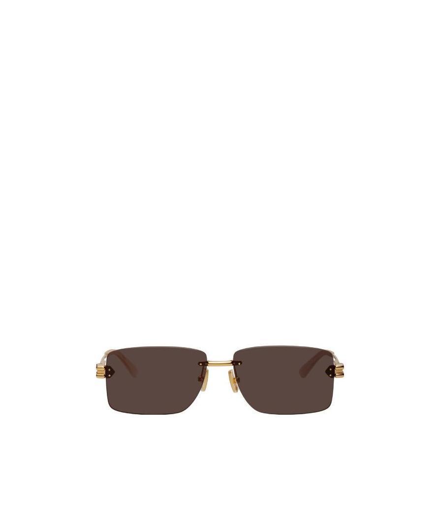 BOTTEGA VENETA Logo Sunglasses In Brown Product Image