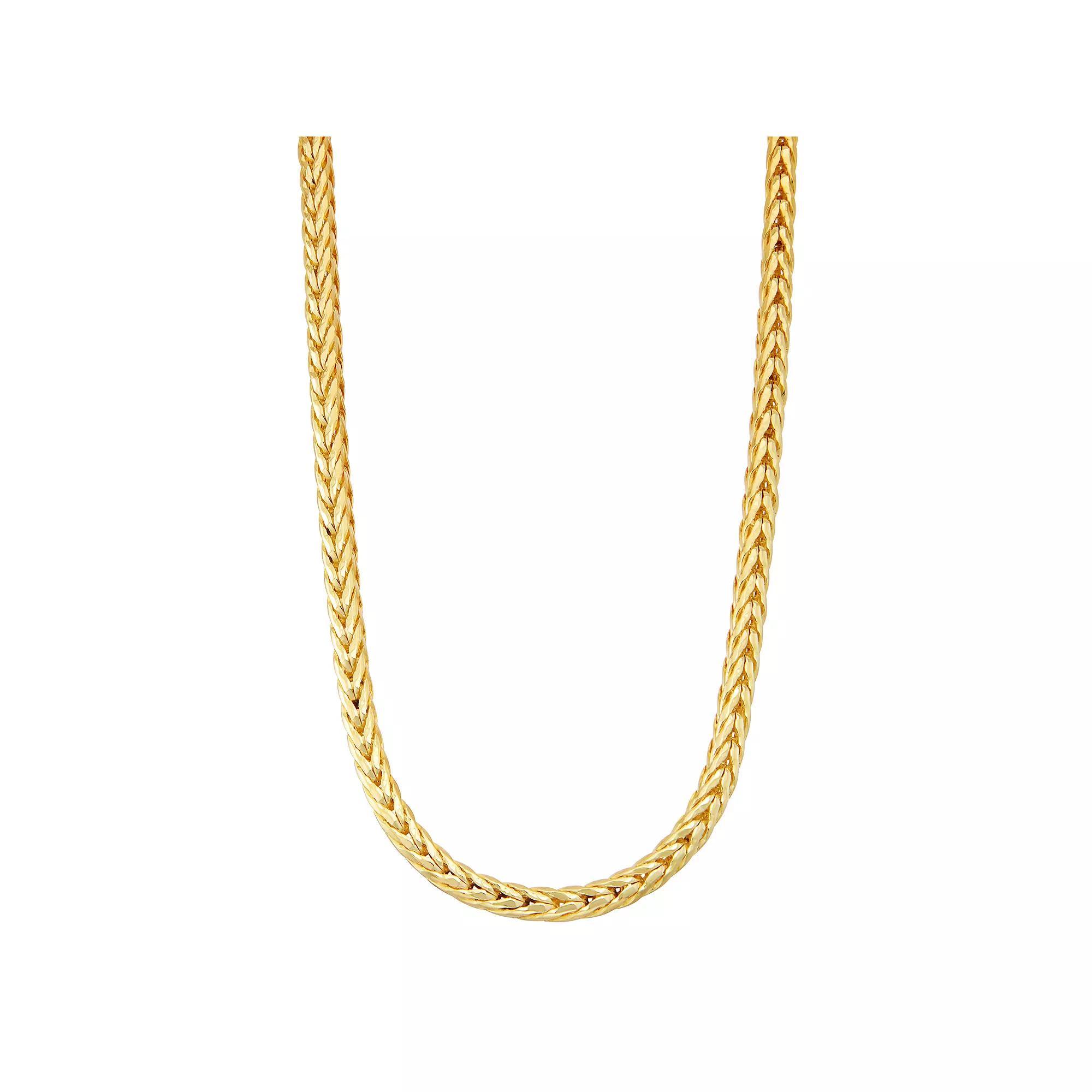 Jordan Blue Men's Sterling Silver Wheat Chain Necklace, Size: 20", Gold Tone Product Image