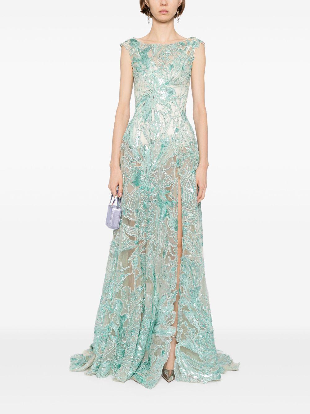 embroidered long dress Product Image