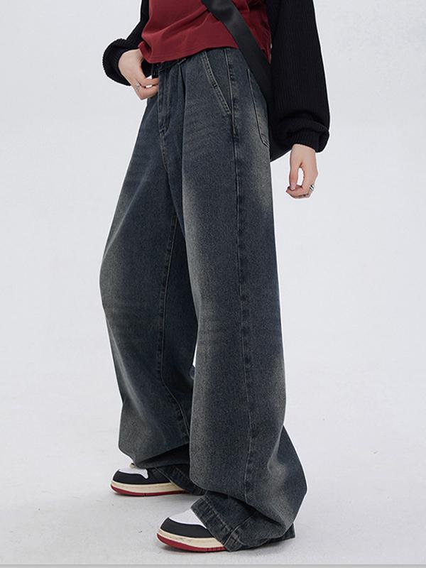 Vintage Wash High Rise Boyfriend Jeans Product Image