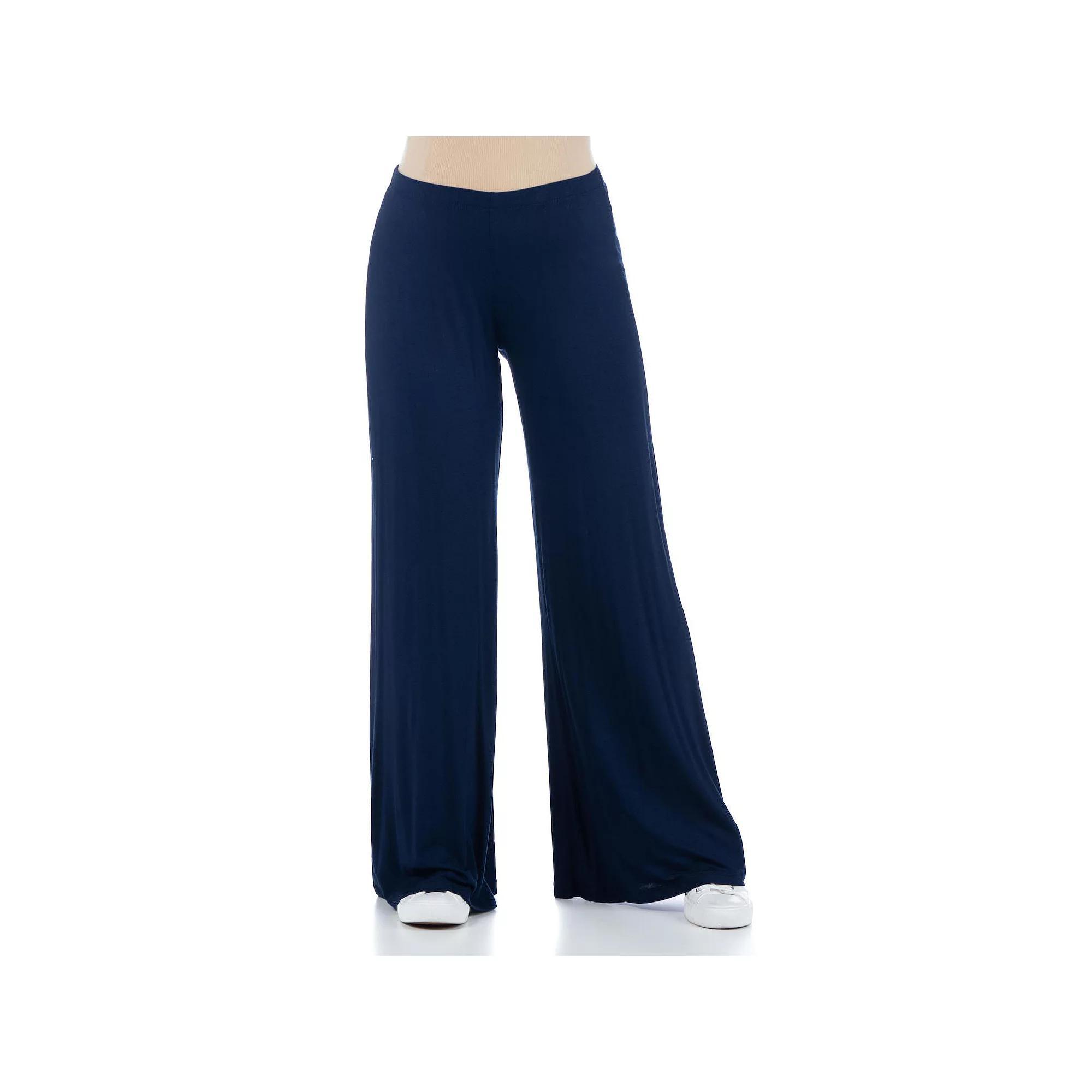 Maternity 24Seven Comfort Apparel Palazzo Lounge Pants, Women's, Size: XL-Mat, Blue Product Image