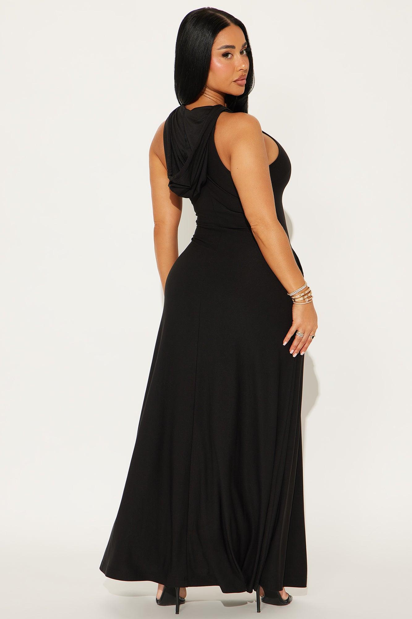 Alexis Hooded Maxi Dress - Black Product Image