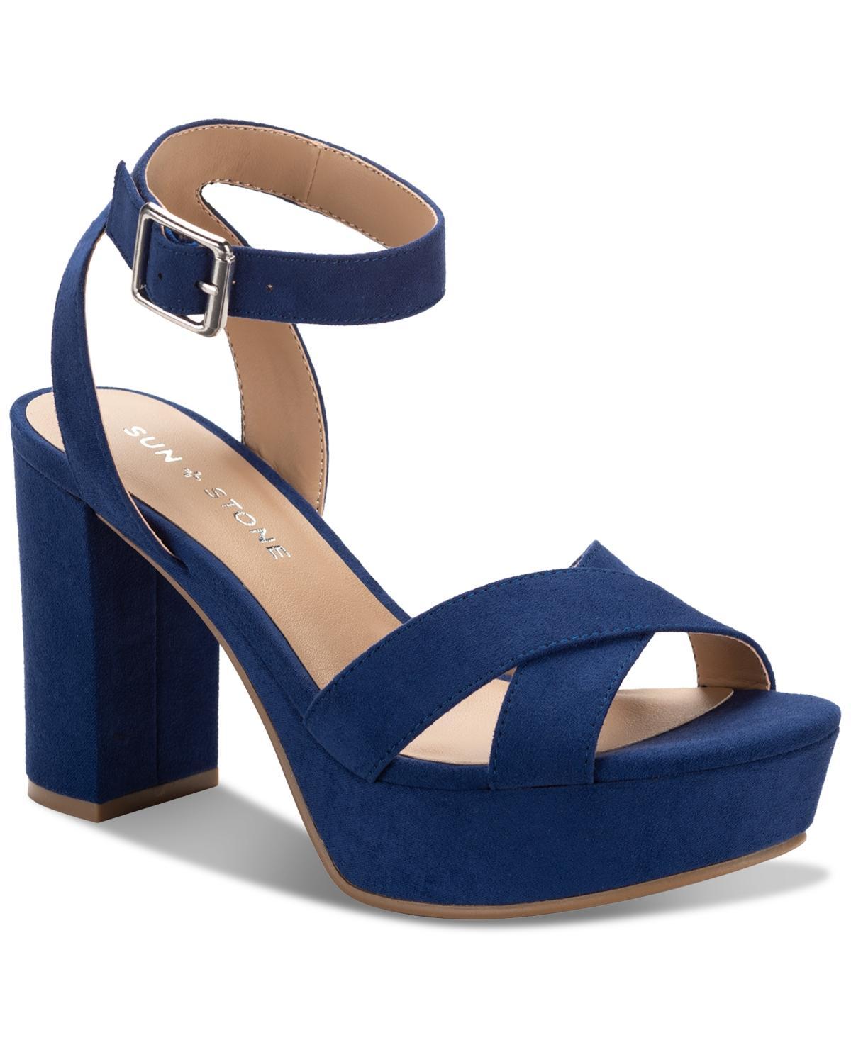 Sun + Stone Womens Lillah Block Heel Platform Dress Sandals, Created for Macys Product Image