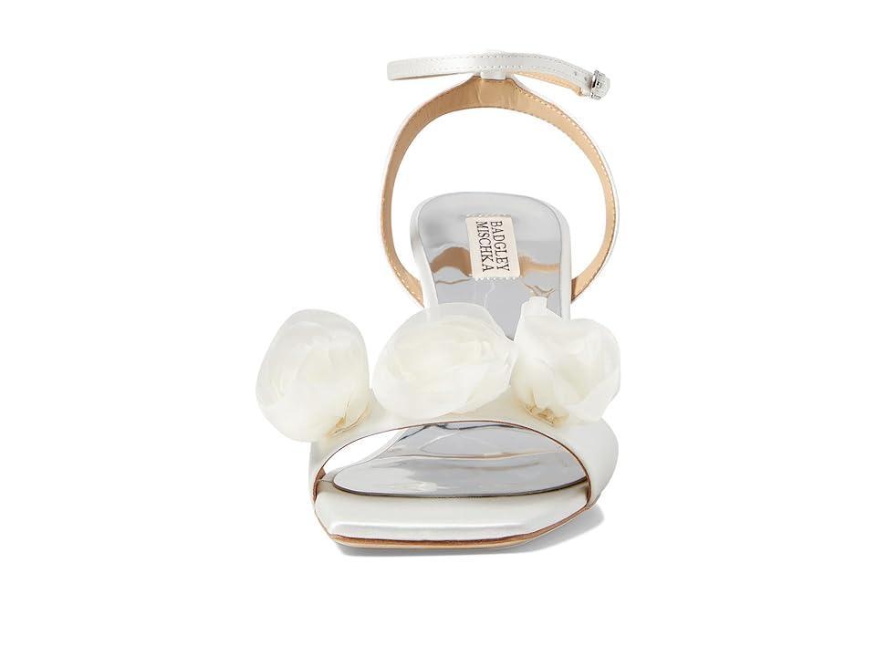 Carli Satin Tulle Rose Ankle-Strap Sandals Product Image