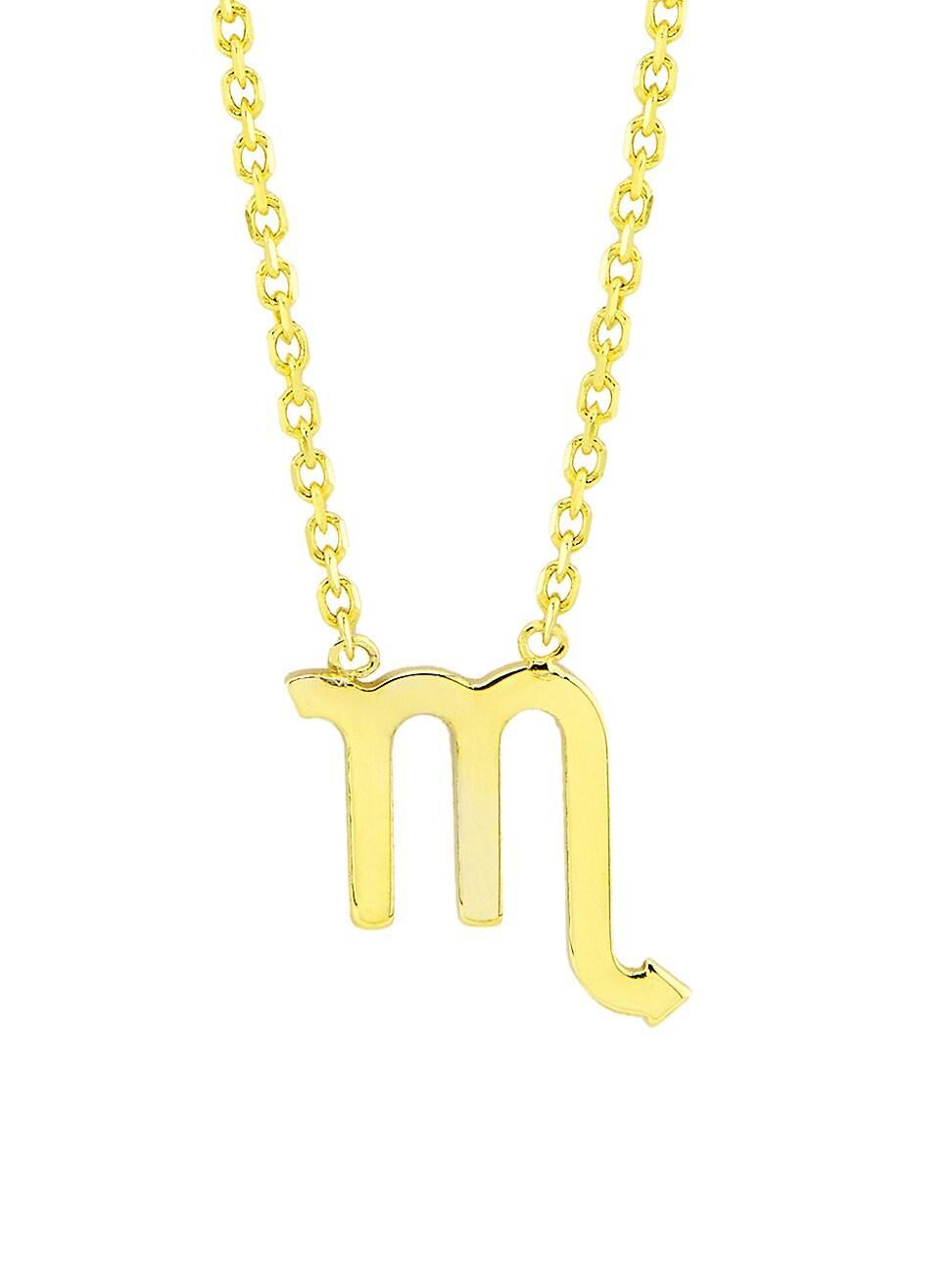 Womens 14K Gold Astrological Sign Pendant Necklace Product Image
