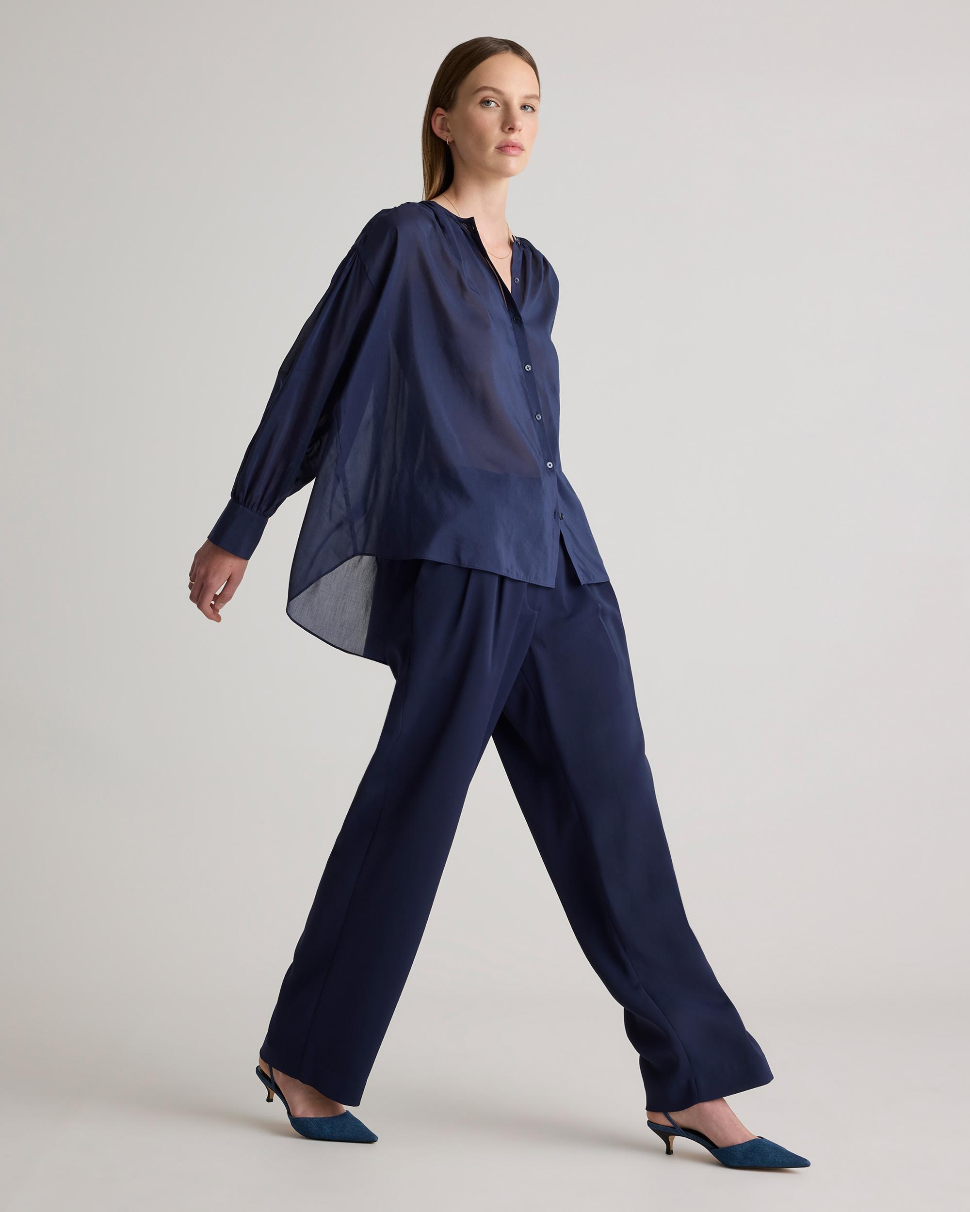 Quince | Women's Cotton-Silk Voile Blouson Blouse Size XS Product Image