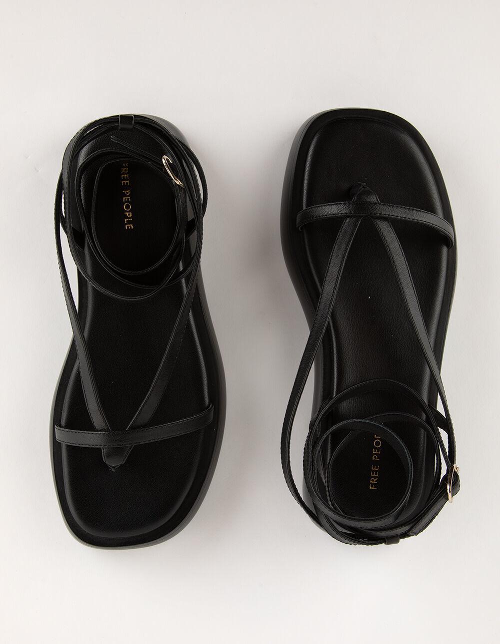 FREE PEOPLE Winnie Wrap Womens Flatform Sandals - BLACK Product Image