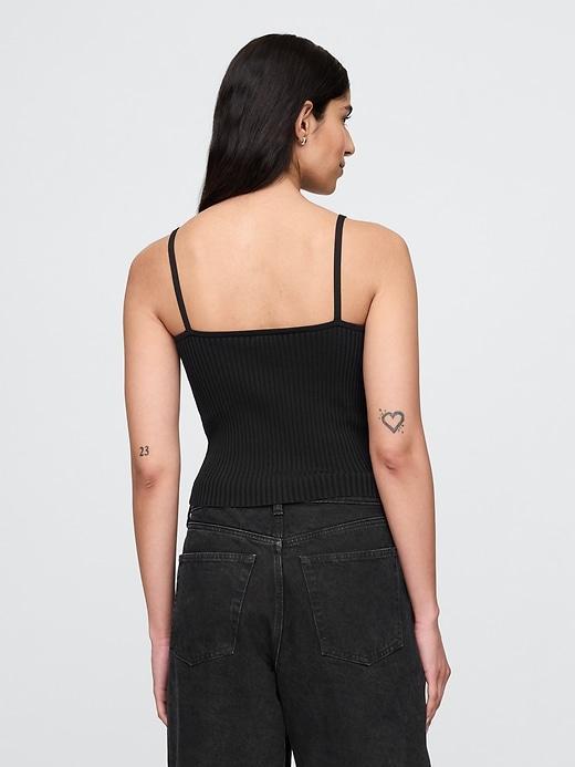 Cropped Rib Sweater Tank Top Product Image