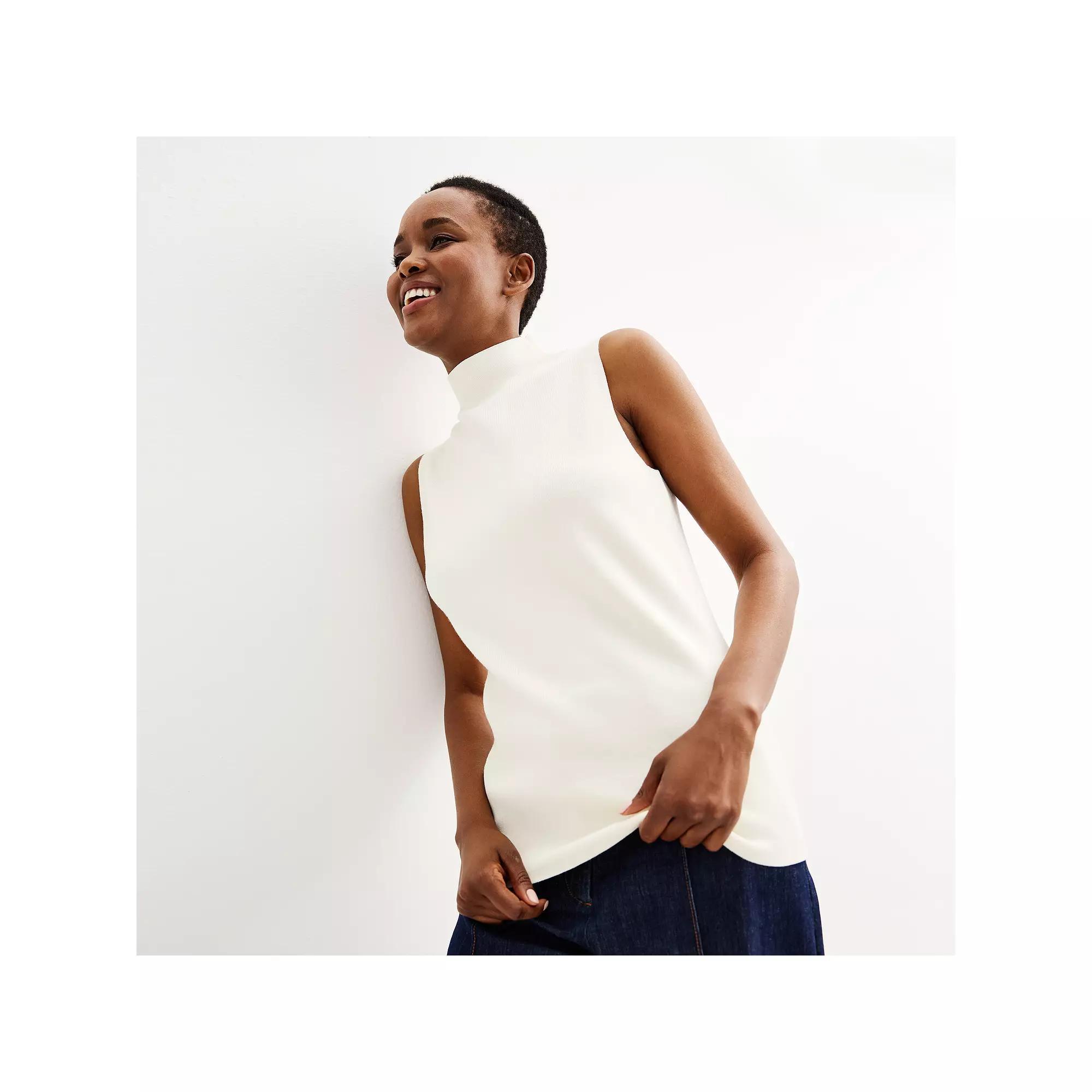 Women's Nine West Mockneck Sleeveless Sweater, Size: XS, Elmore Product Image