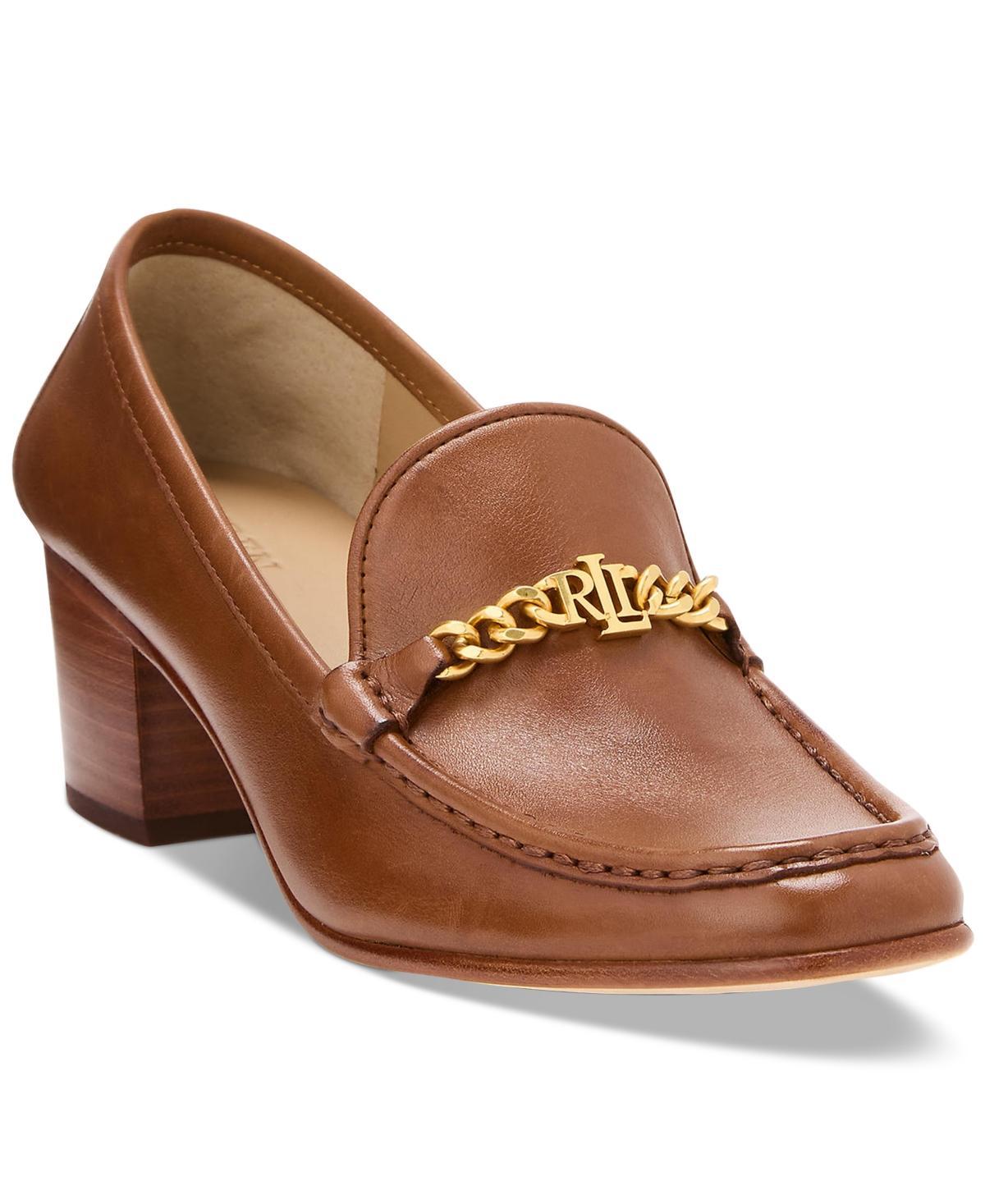 Lauren Ralph Lauren Womens Winslet Chain Hardware Loafer Pumps Product Image
