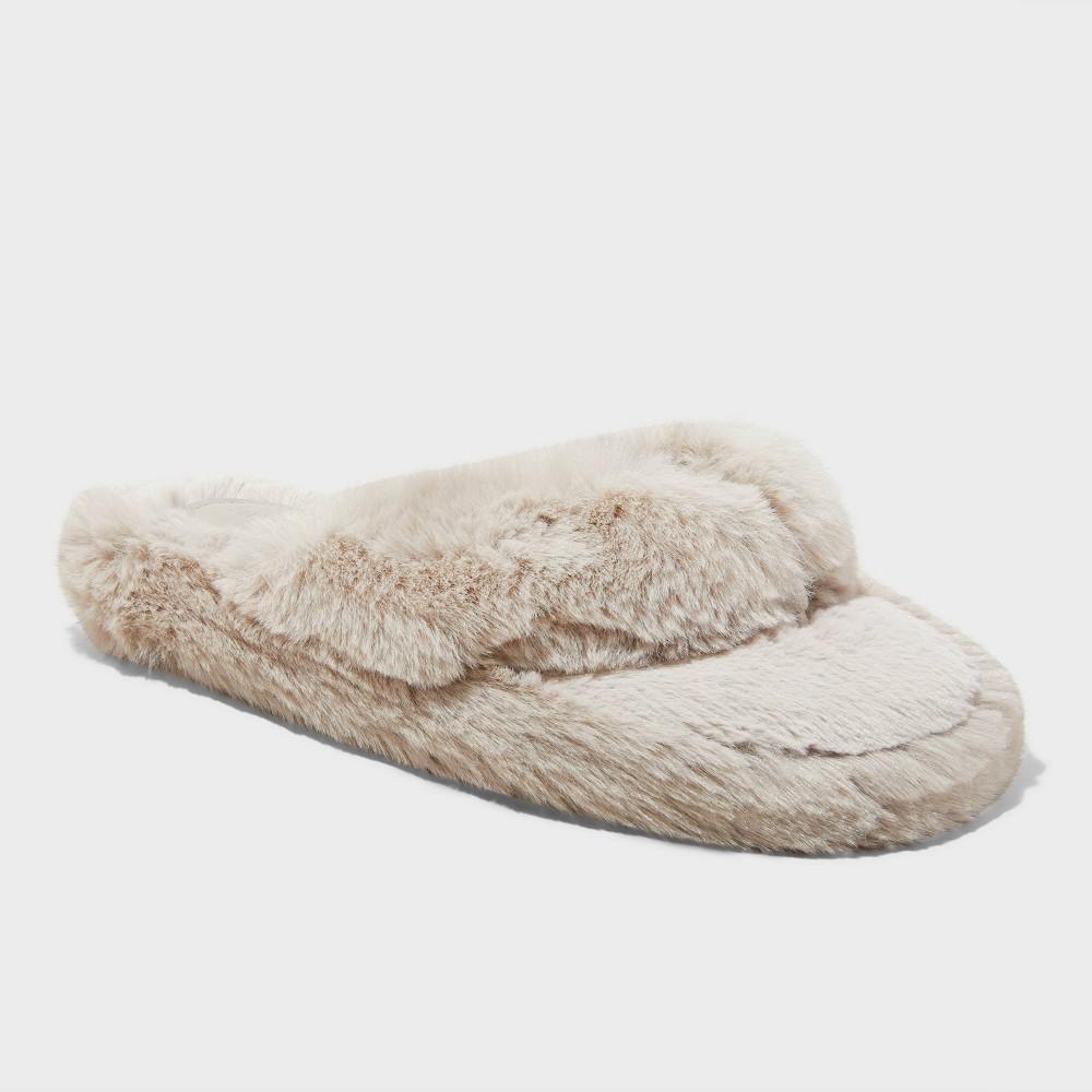 Women's Cecily Flip Flop Thong Slippers - Auden™ Gray L Product Image