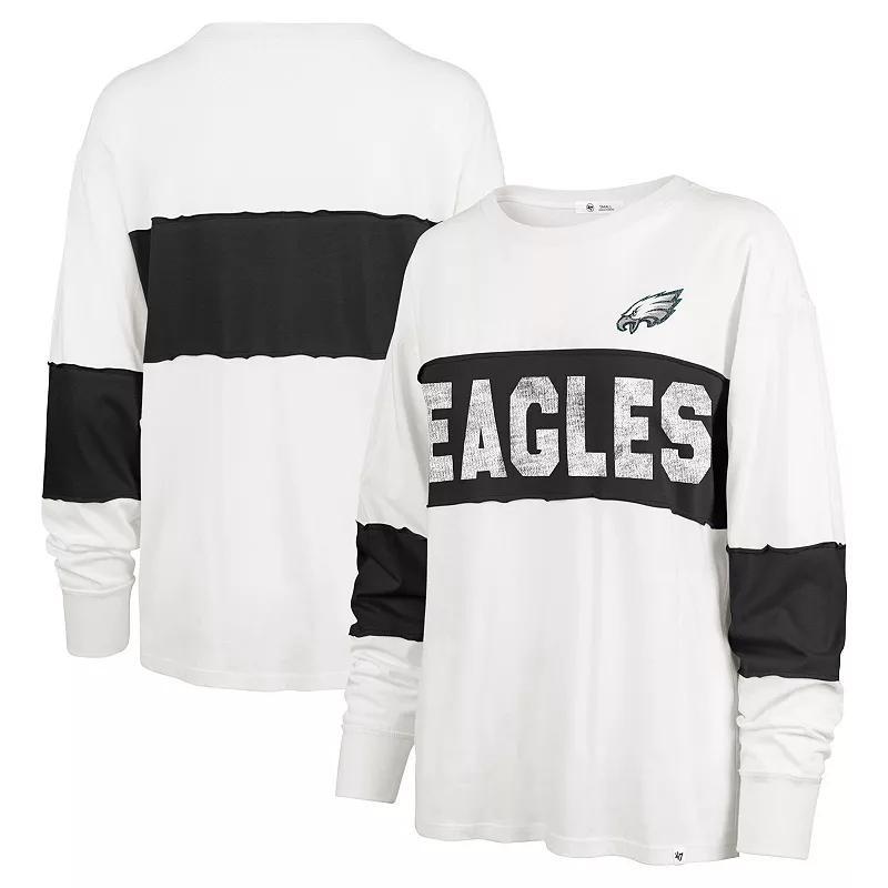 Women's '47 Cream Las Vegas Raiders Clubhouse Pride Taylor Long Sleeve T-Shirt, Size: Large, Lvr Beige Product Image
