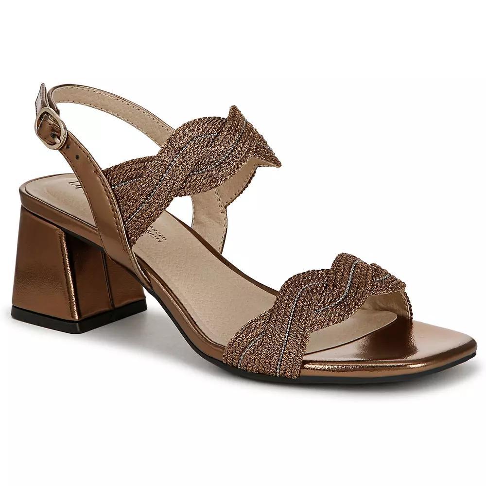 LifeStride Charnelle Women's Block Heel Sandals, Size: 10, Bronze Product Image