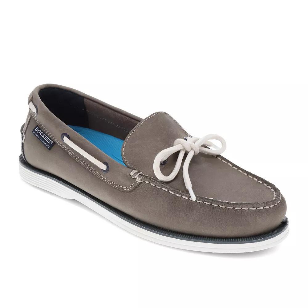 Dockers Darnell Mens Leather Boat Shoes Grey Product Image