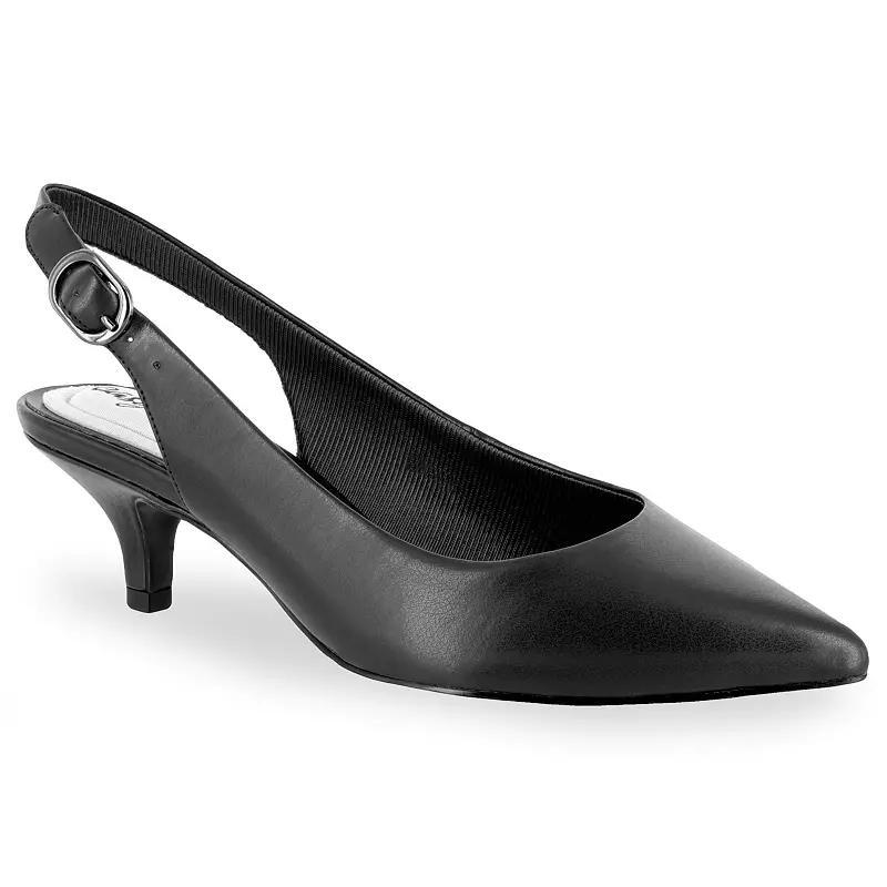 Easy Street Faye Women's Slingback Heels, Size: 6, Black Patent Product Image