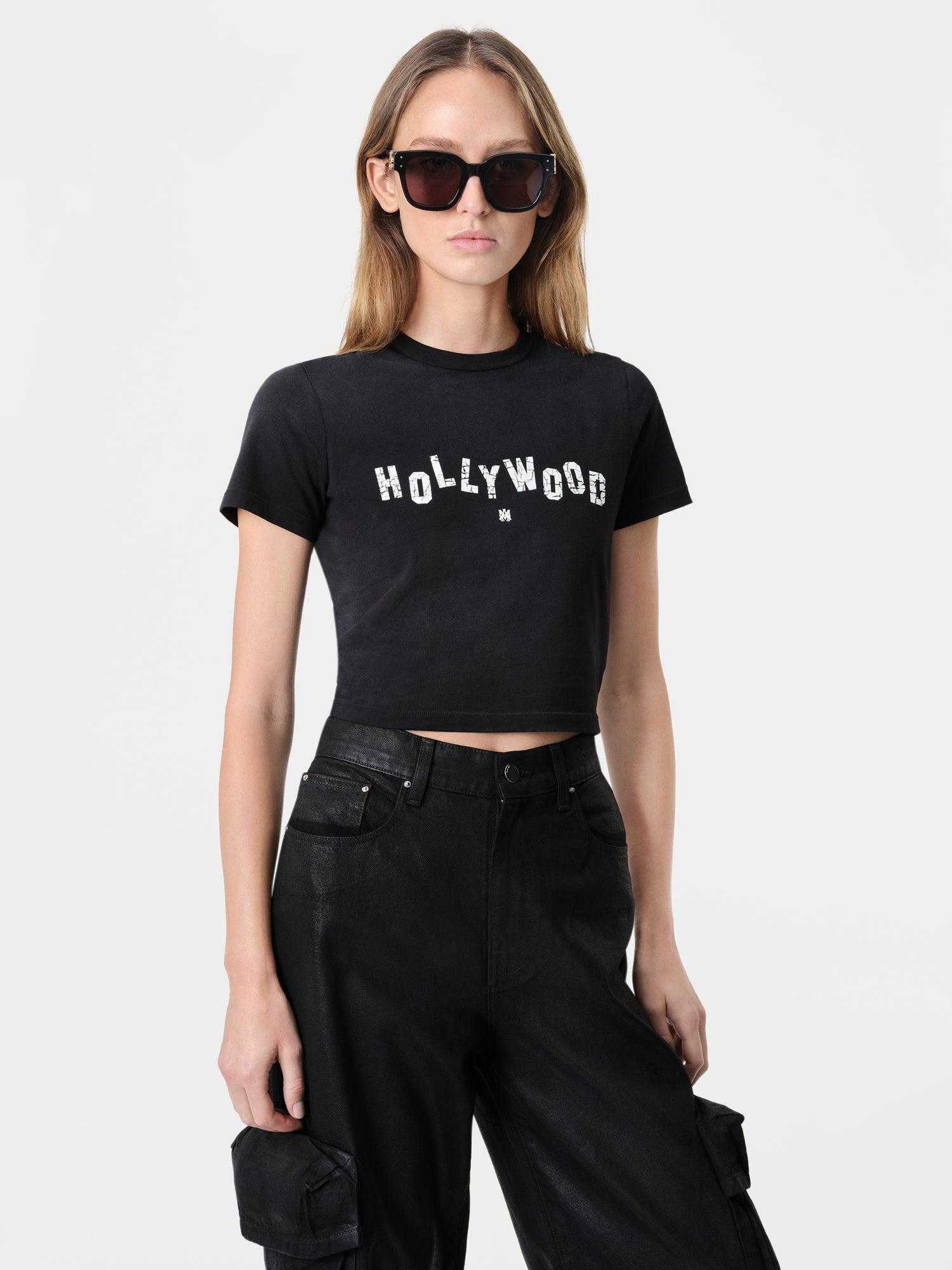 WOMEN - WOMEN'S HOLLYWOOD BABY TEE - Faded Black Female Product Image