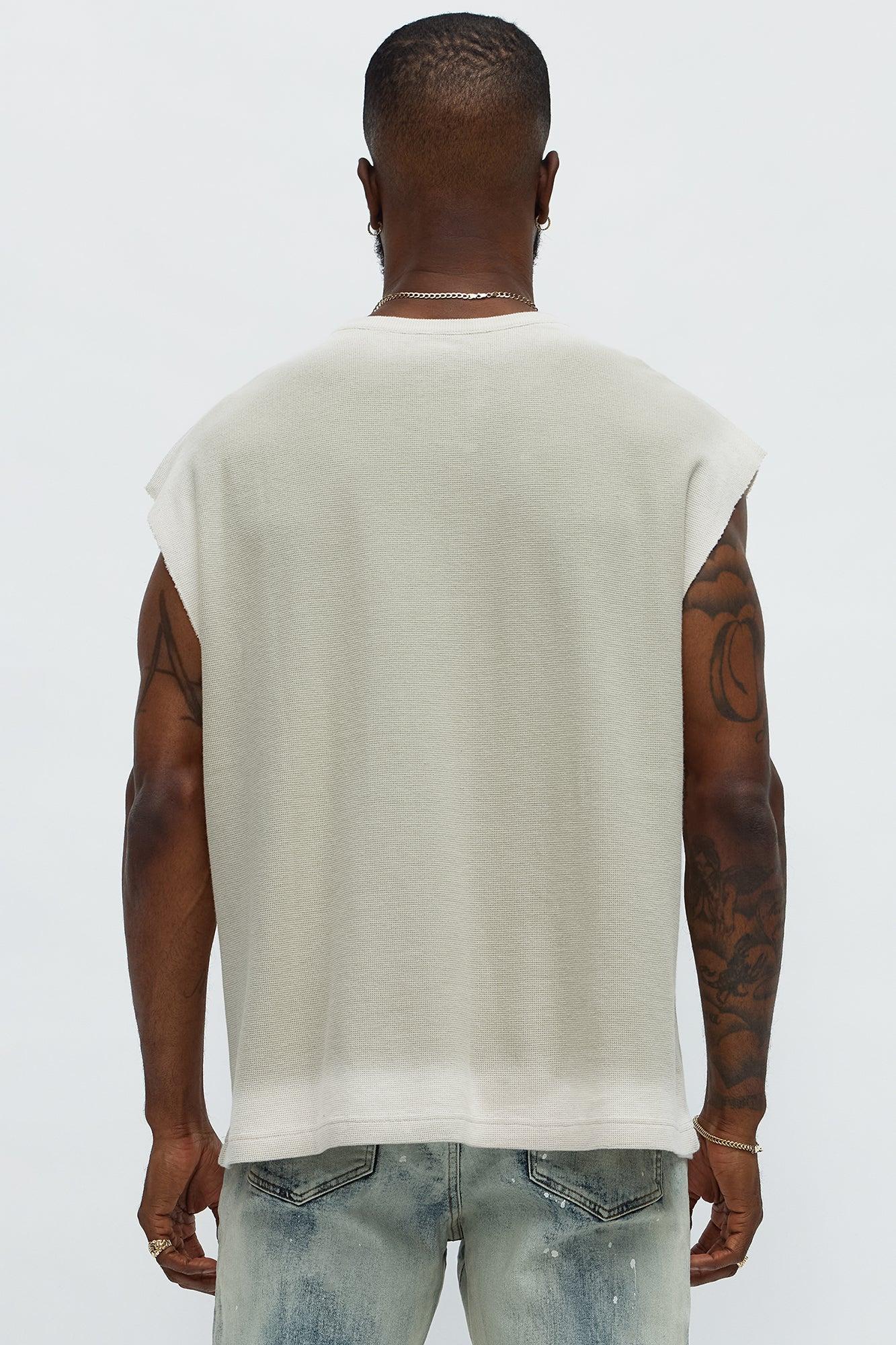 Relaxed Washed Muscle Tank - Grey Product Image