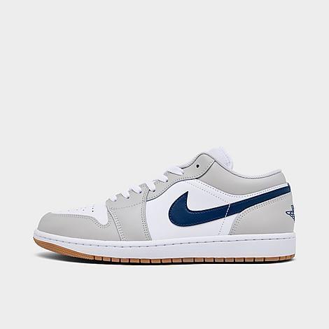 Jordan Mens Air Retro 1 Low Casual Shoes in White/Neutral Grey/Gum Medium Brown Product Image