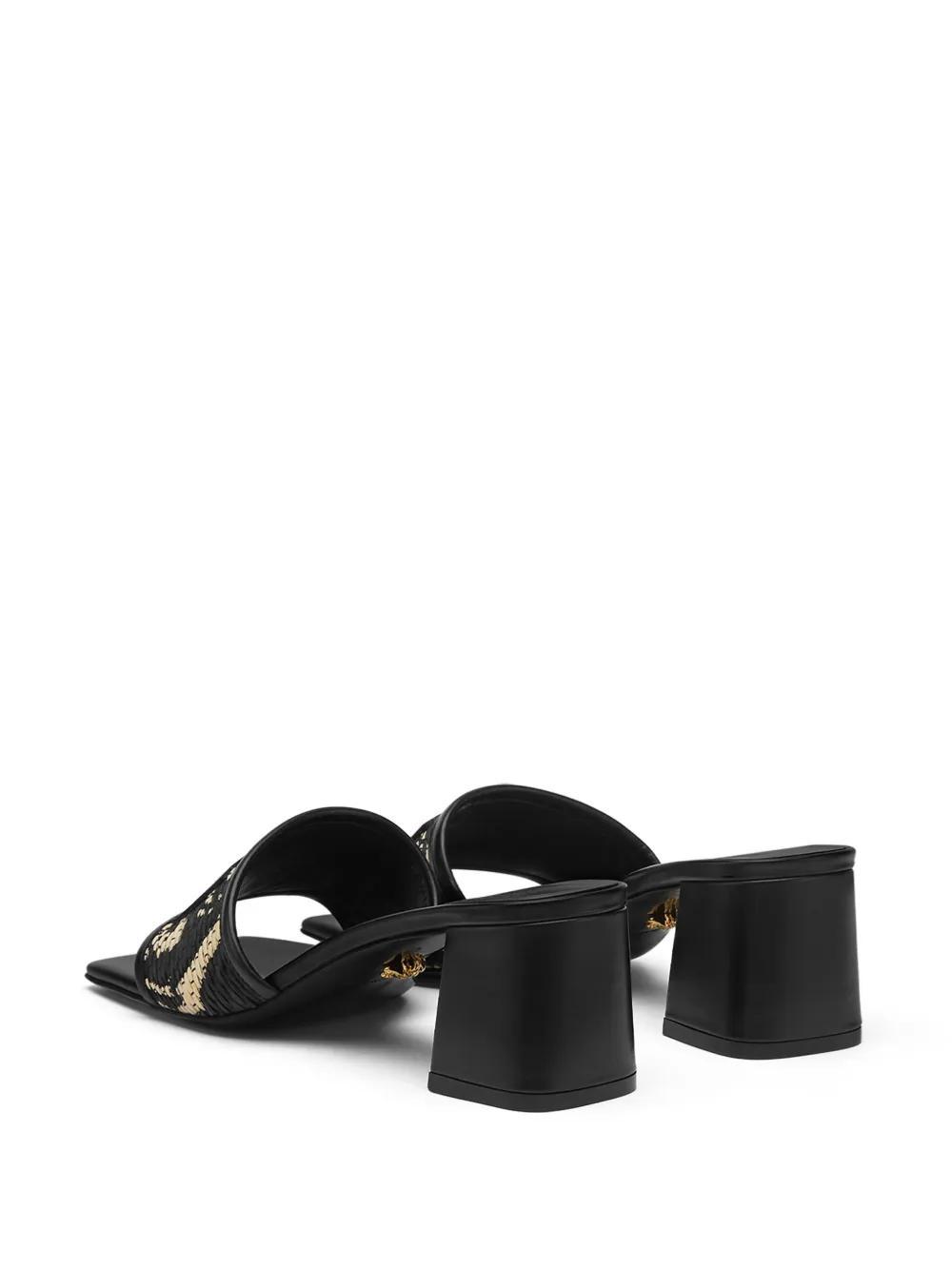 Theia Barocco 55mm raffia sandals Product Image