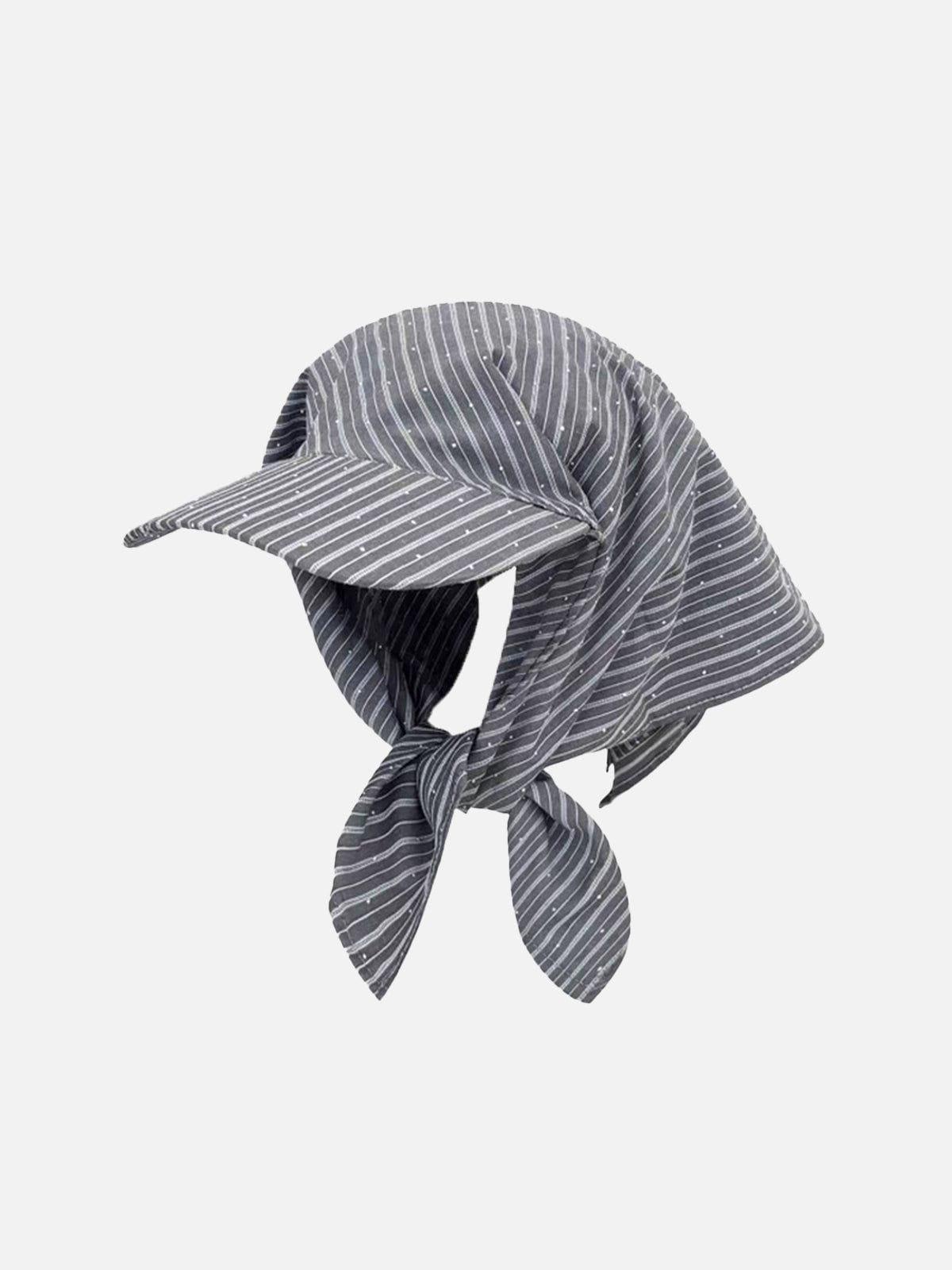 Stripe Rhinestone Bandana Cap Product Image