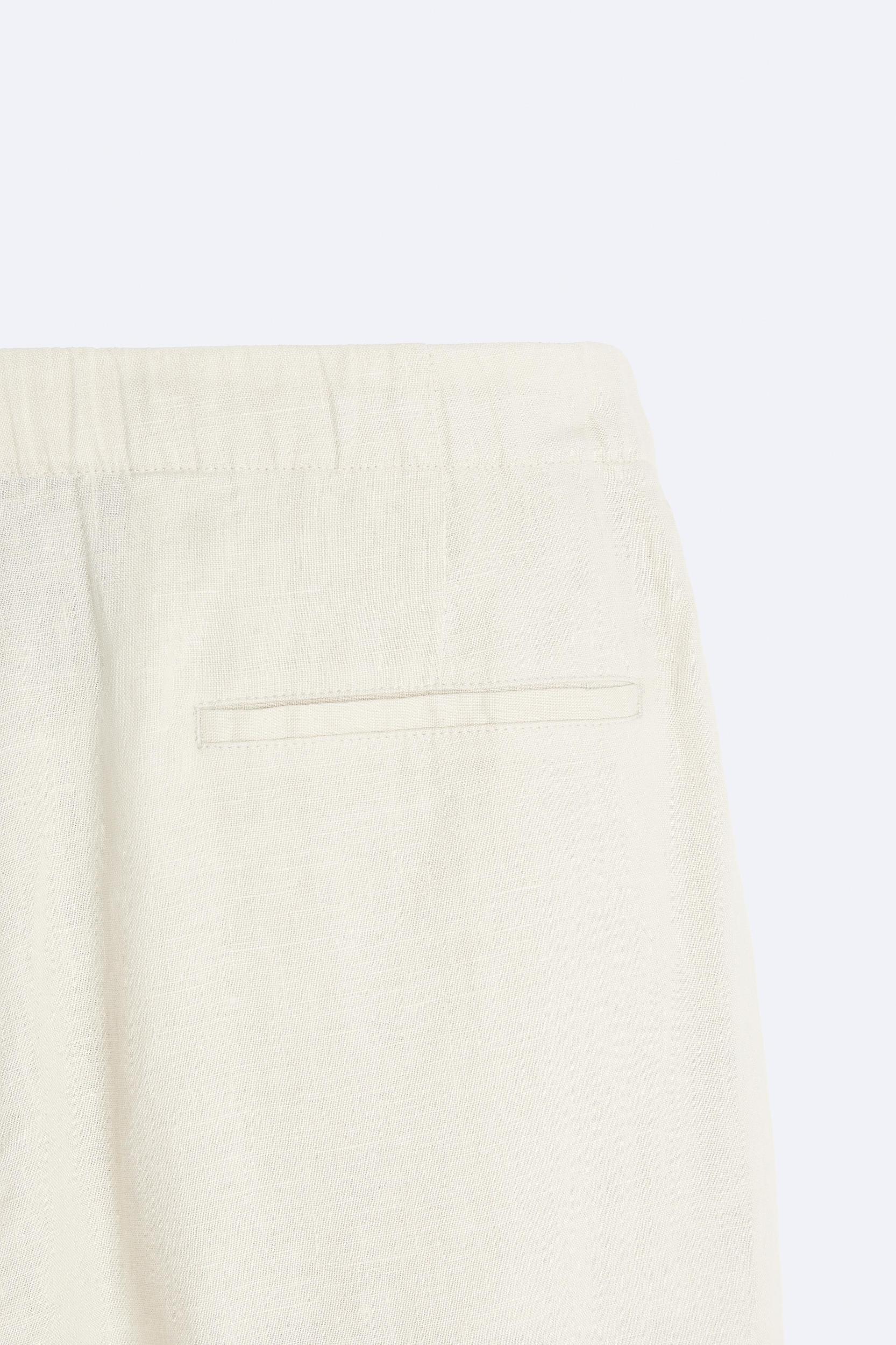 100% LINEN JOGGER WAIST PANTS Product Image